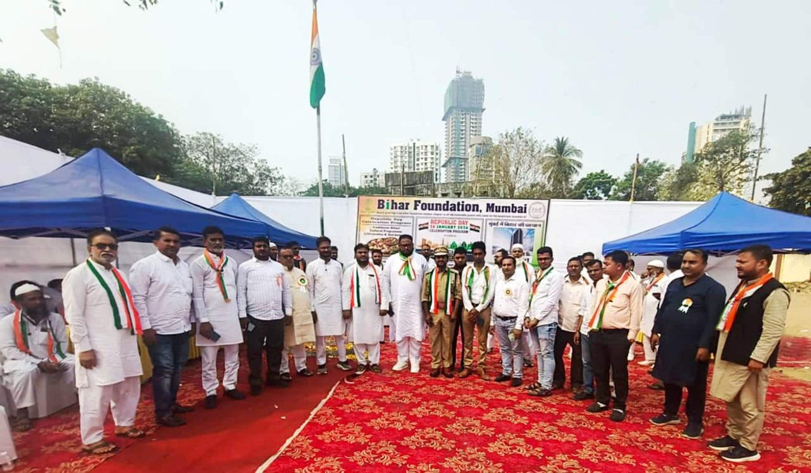 मुम्बई में बिहार फाउंडेशन द्वारा बिहार भवन की जमीन पर गणतंत्र दिवस कार्यक्रम आयोजित
