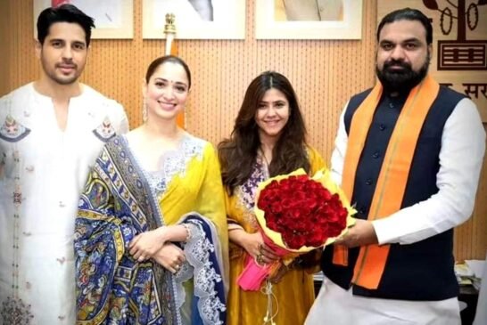 सिद्धार्थ मल्होत्रा और तमन्ना भाटिया ने बिहार के मुख्यमंत्री सम्राट चौधरी से की मुलाक़ात